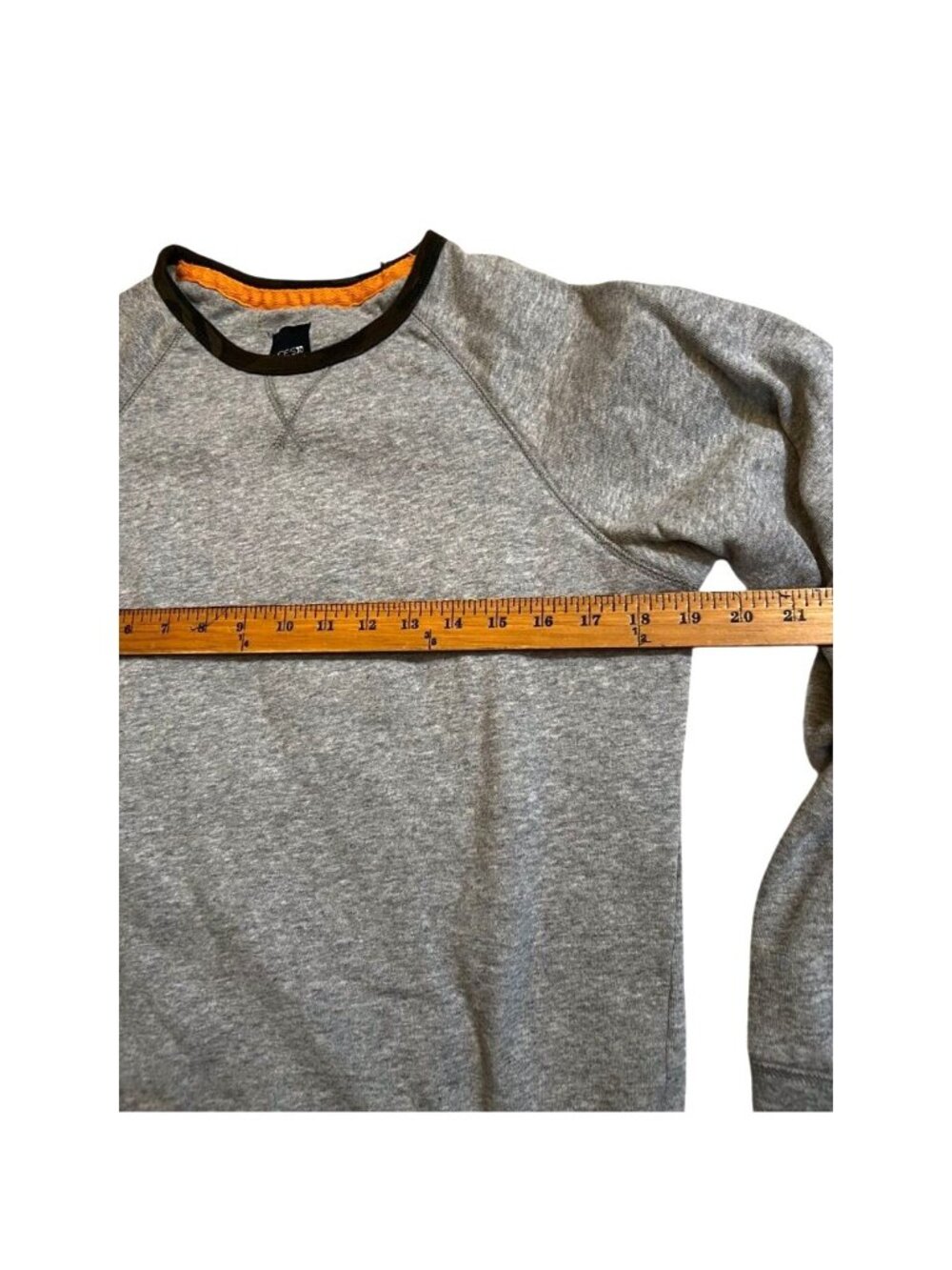 Joe's Jeans Womens Sweatshirt Lg Gray GreenCam Long Sleeve Elbow Patches Camo - Picture 4 of 6